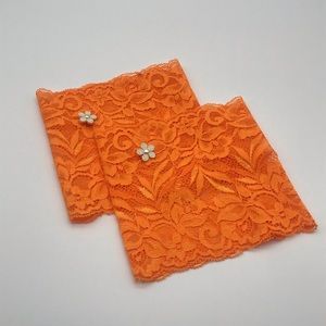 Brand new handmade stretch lace boot cuffs.One size